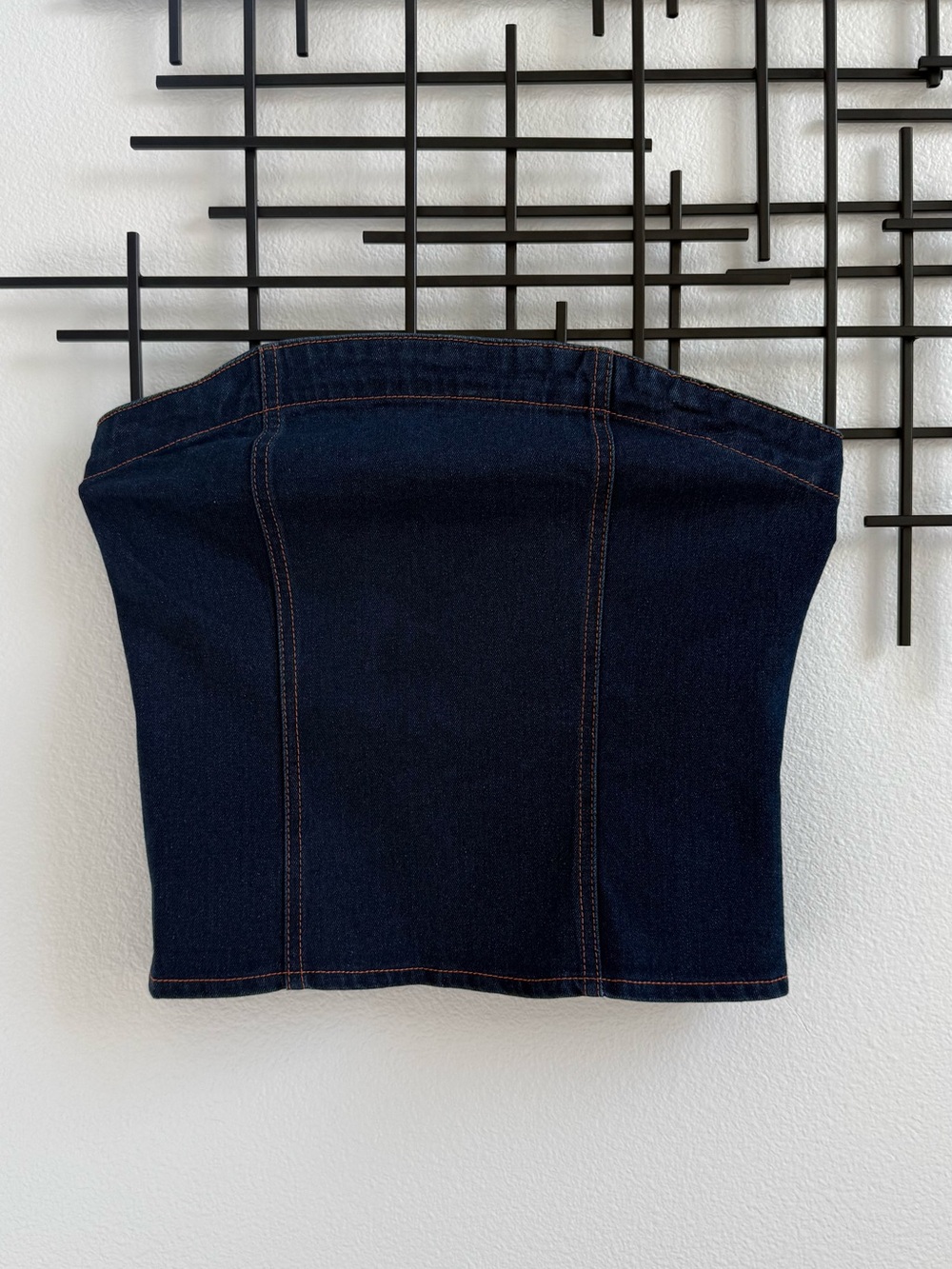Vigoss Dark Wash Denim Strapless Tube Top Women’s Size Small NWT